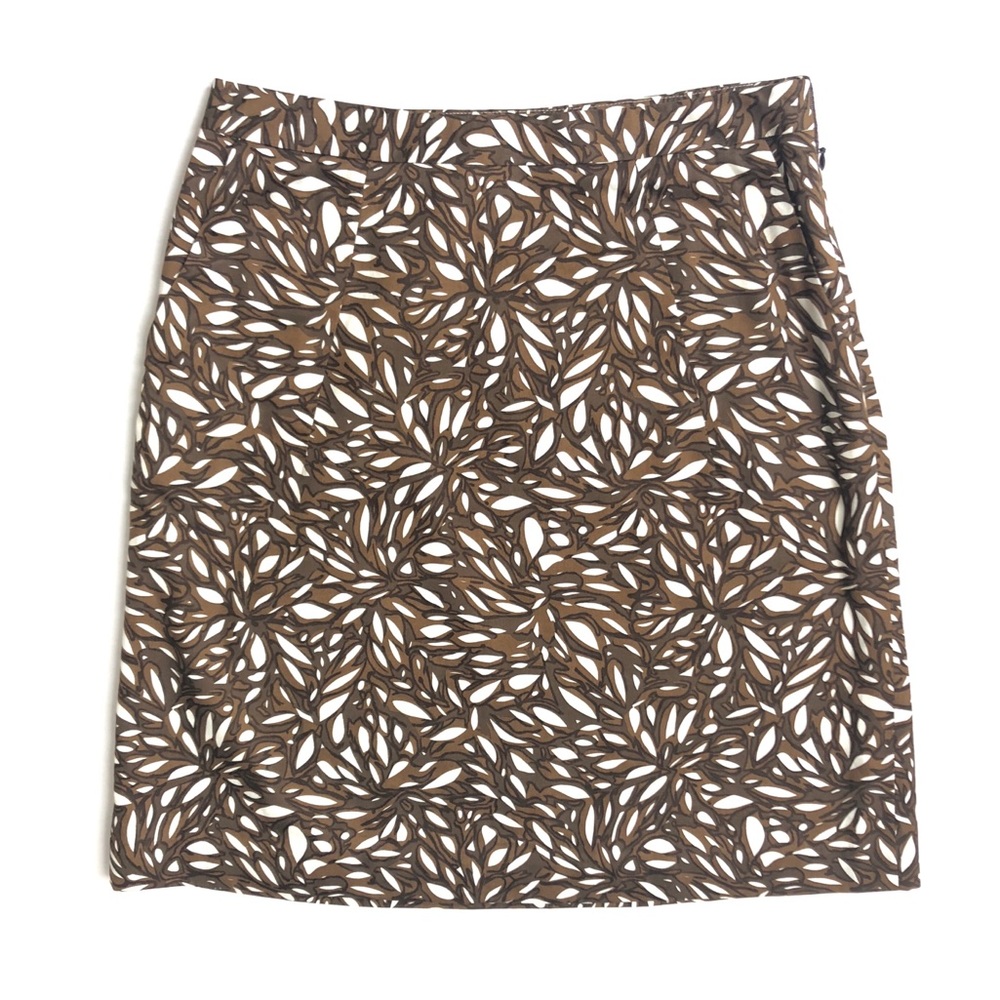 Milly Brown Abstract A-Line Skirt